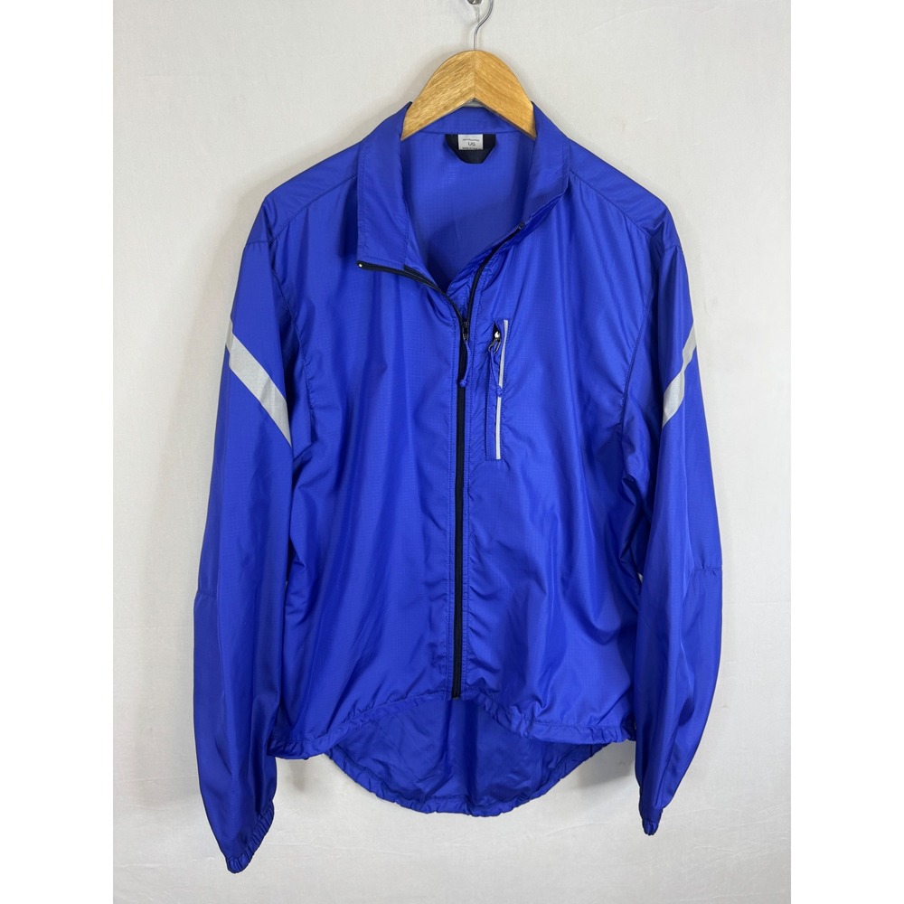 Vintage‎ Mountain Equipment Co-op MEC Blue Reflective Windbreaker Jacket Mens L